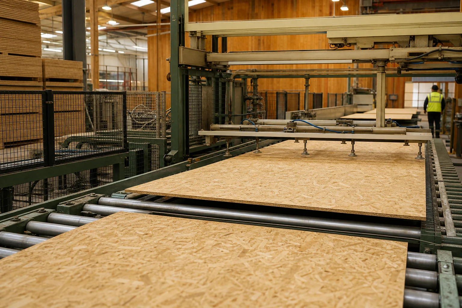 Loft board manufacturing line in Wales