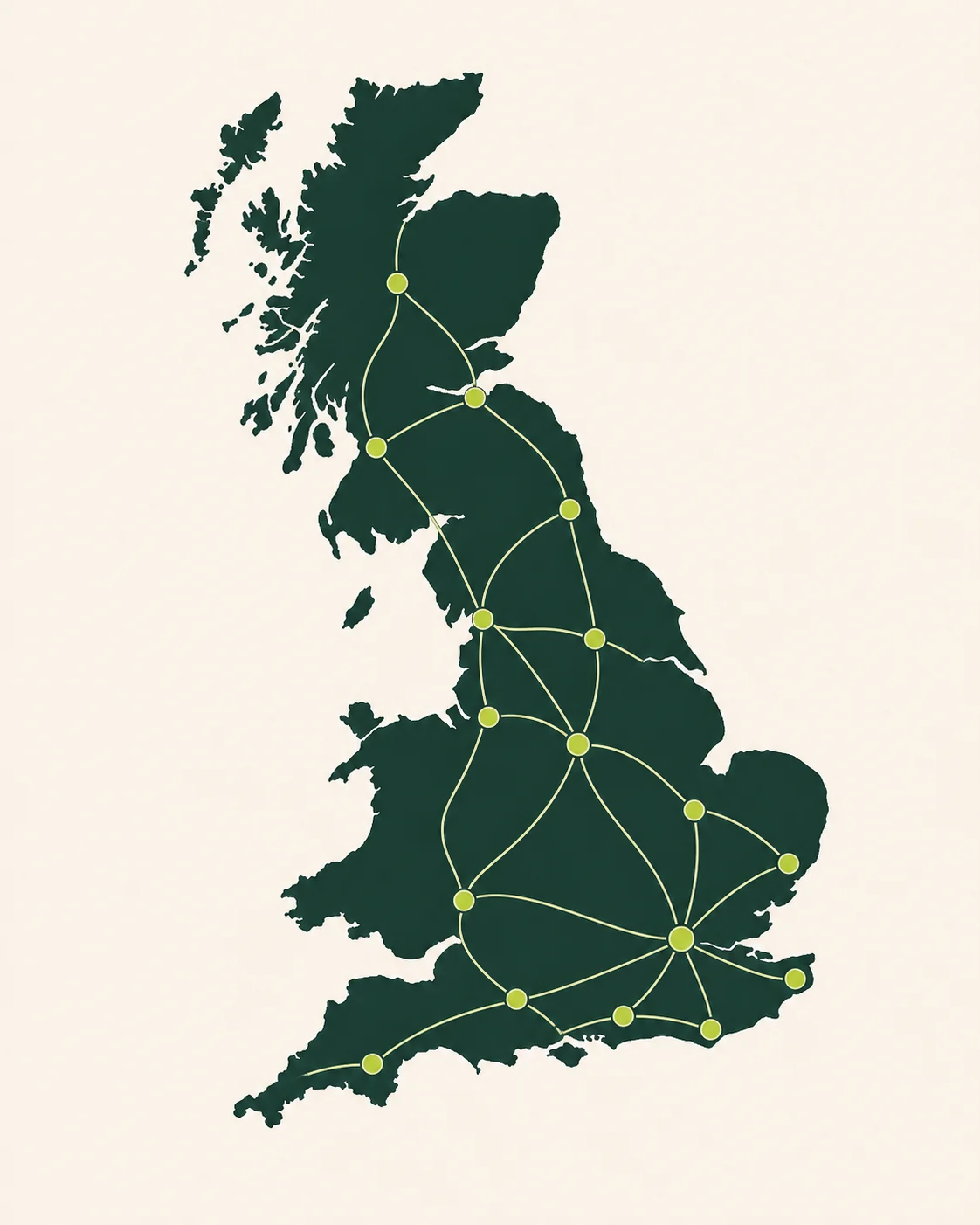 Map of Loftspan delivery coverage across Great Britain